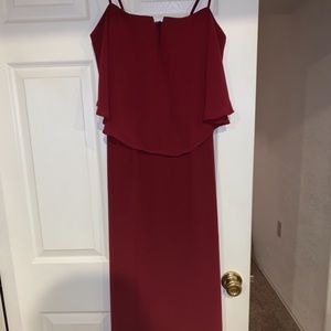 Long red dress